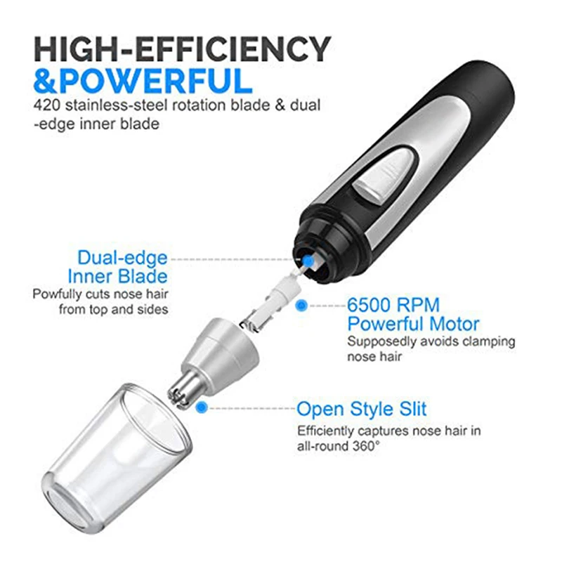 Мужской Электрический триммер для волос в носу ушей удаление бритва бритья