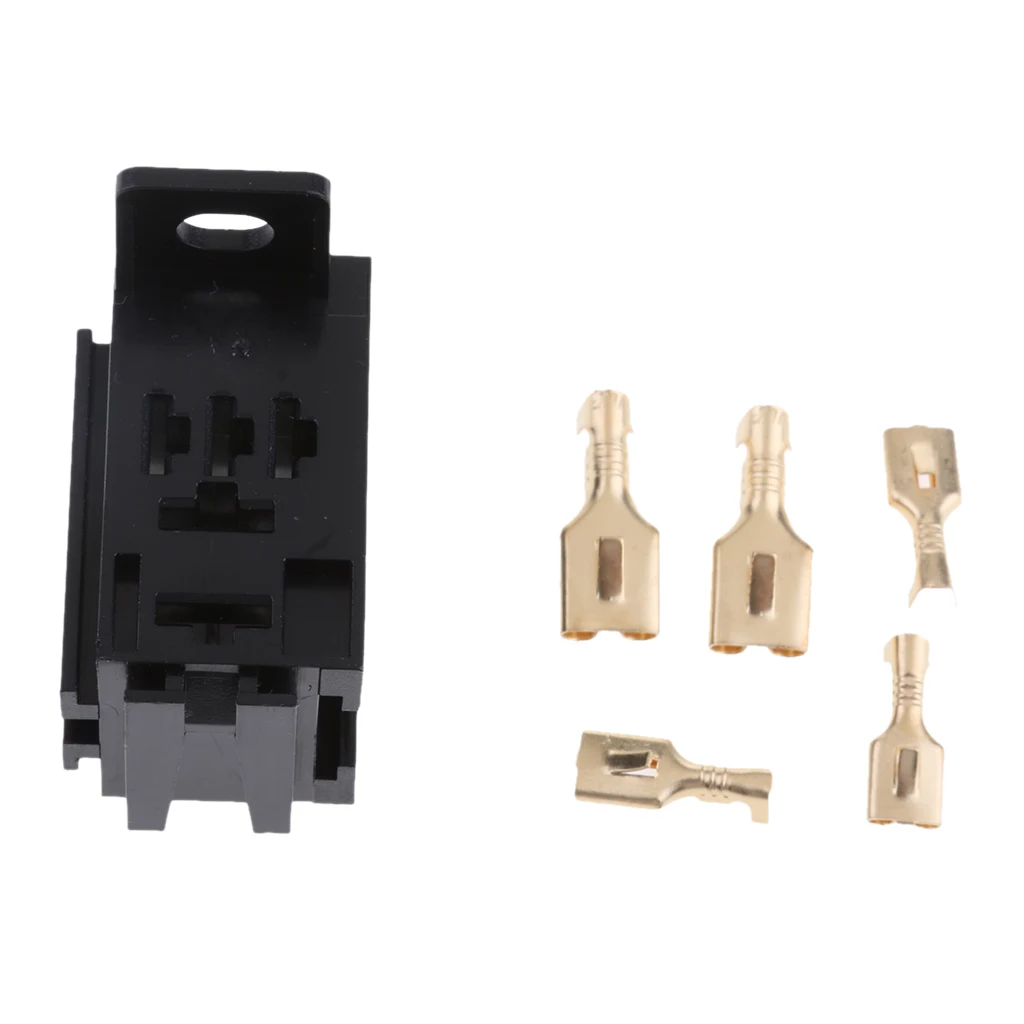 12V 5Pin 30Amp держатель автомобильного релейного гнезда с креплением клеммами