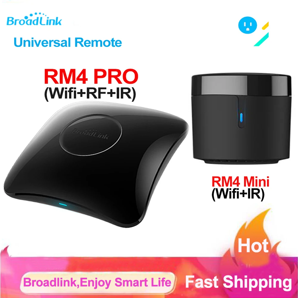Универсальный Смарт-пульт дистанционного управления Broadlink RM4 PRO RM4 Mini Wifi IR RF смарт-пульт дистанционного управления для умного дома ТВ через п...