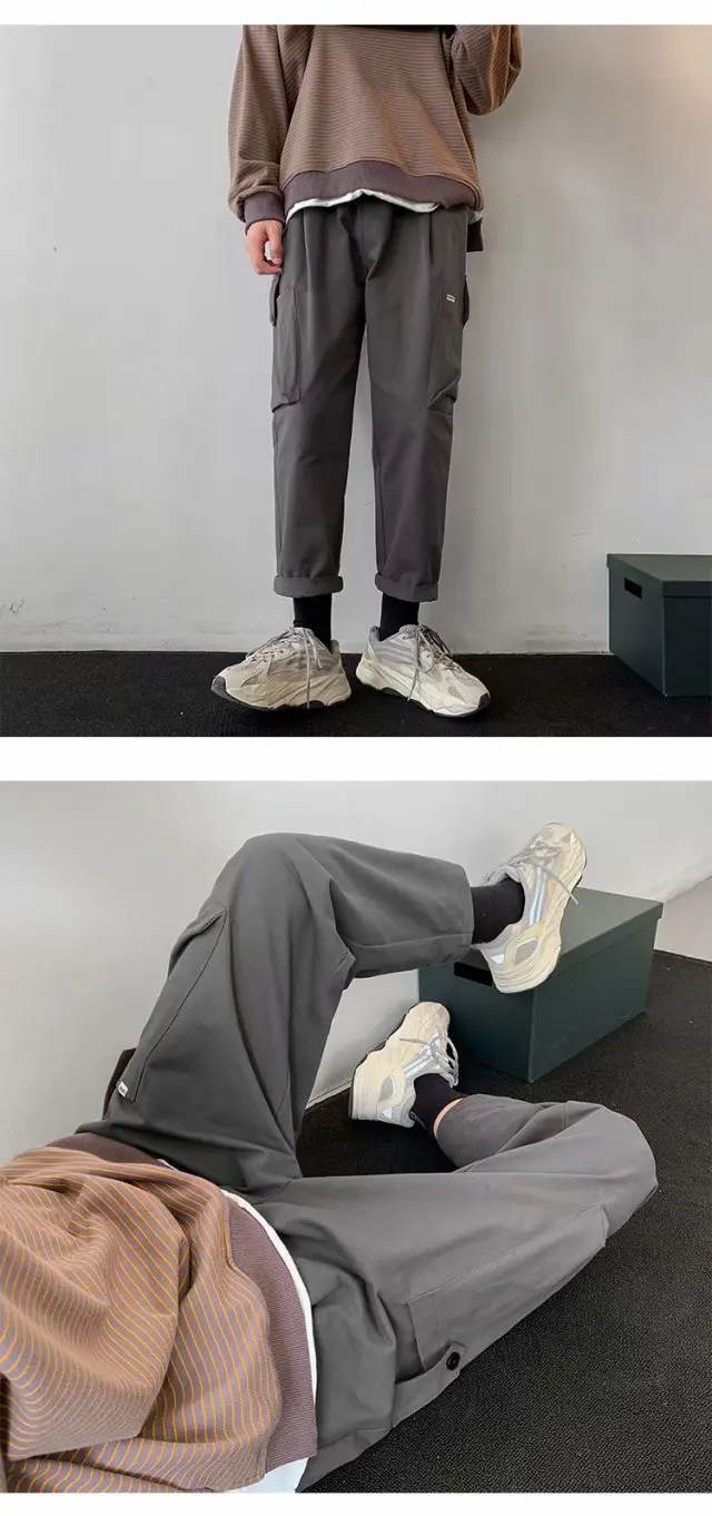 Брюки-карго мужские/женские повседневные в японском стиле уличная одежда