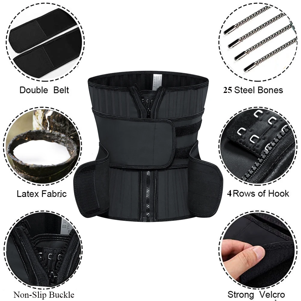 Удлиненный латексный тренажер для талии боди-шейпер Корректирующее белье