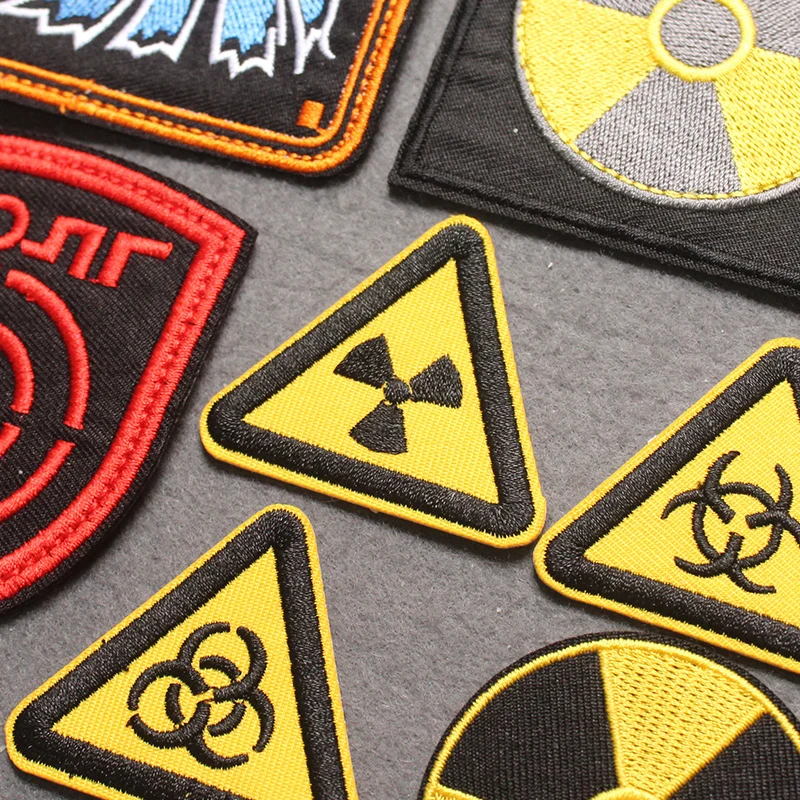 Нашивки с предупреждающим знаком ядерной биохимической защиты для одежды, нашивки в стиле панк для одежды, нашивки с изображением сталкера,...