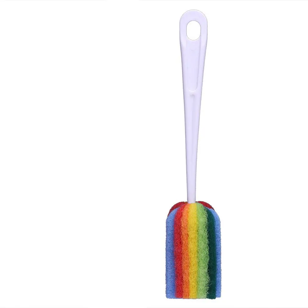 Colorful Чистящая бутылка губка щетка с длинной ручкой очиститель мягкий кухонный чистящий инструмент бутылка Кофе Чай Кружка стеклянной чашки губка - Цвет: Colorful