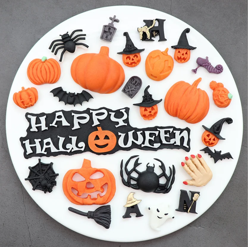 Форма для помадки на Хэллоуин пасхальный череп паук тыква шоколад силиконовая