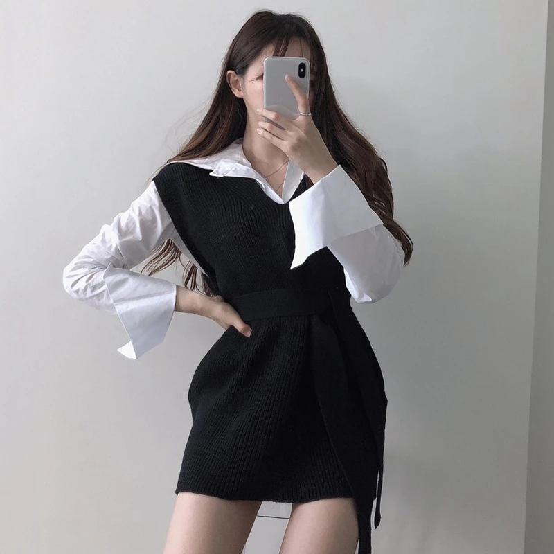 RealShe вязаный женский жилет с v образным вырезом без рукавов однотонный длинный