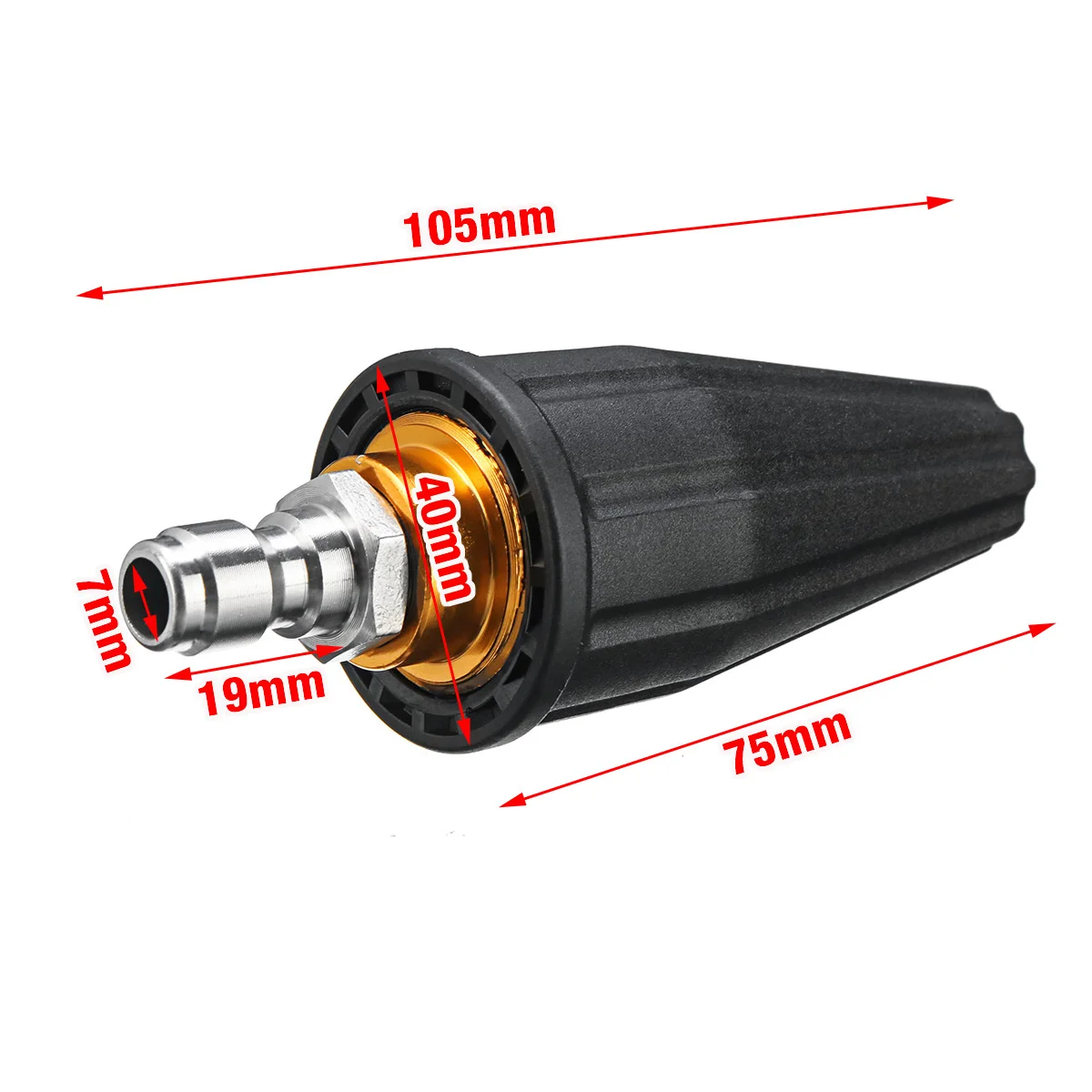 

1/4" Quick Connect Rotating Turbo Spray Nozzle 3600PSI for High Pressure Washer Car Cleaning Washing