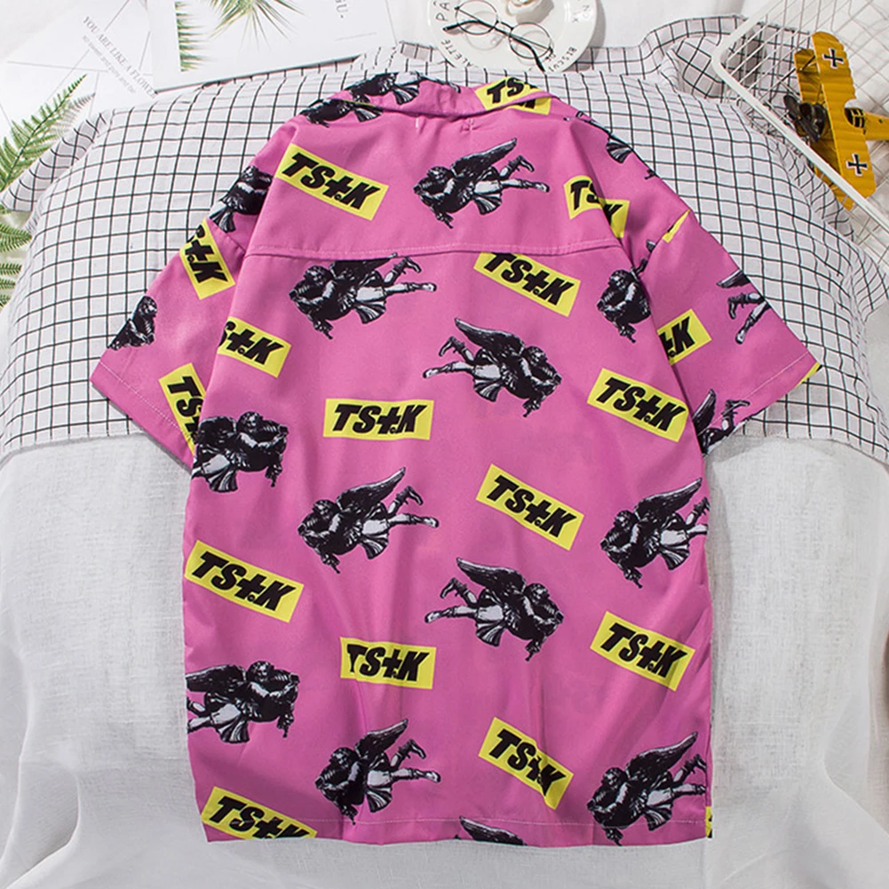 2019 Мужская рубашка с принтом высококачественная одежда мужские Гавайские летние