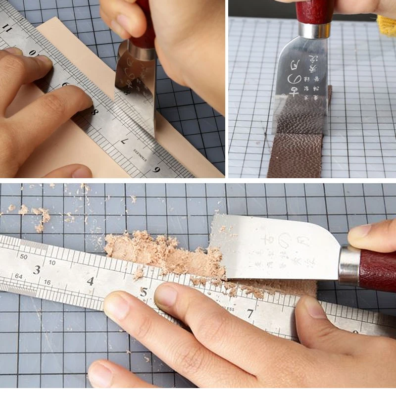 Нож с ручкой для обработки кожи специальные инструменты рукоделия нож режущей