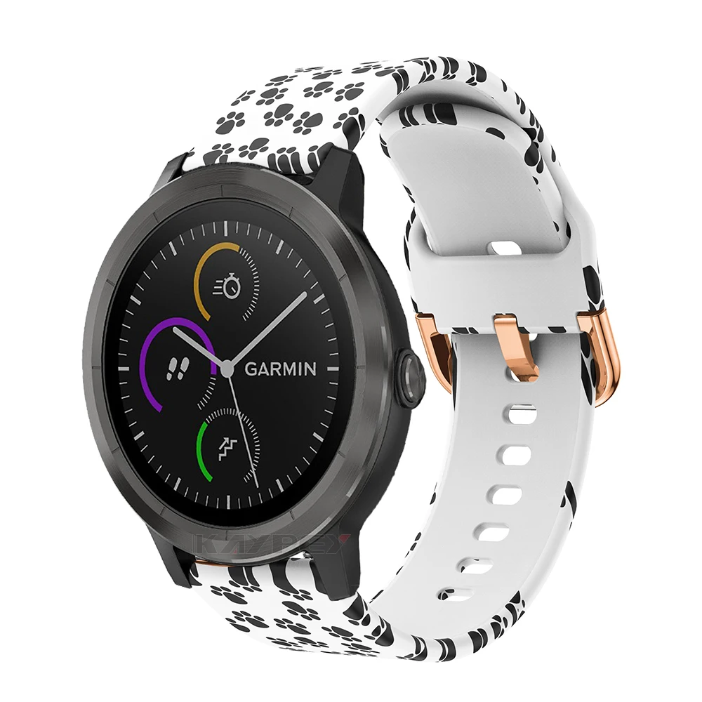 Цветной мягкий силиконовый сменный ремешок для Garmin vivoactive 3 vivomove3 HR смарт-браслет для Forerunner 645 музыкальный браслет