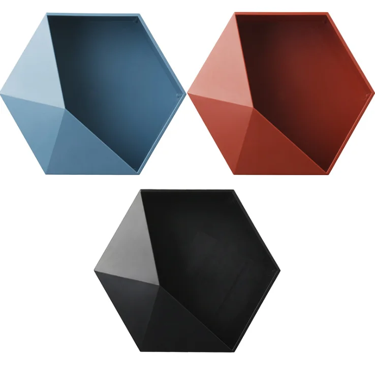 Однотонная настенная Геометрическая полка в скандинавском стиле для гостиной