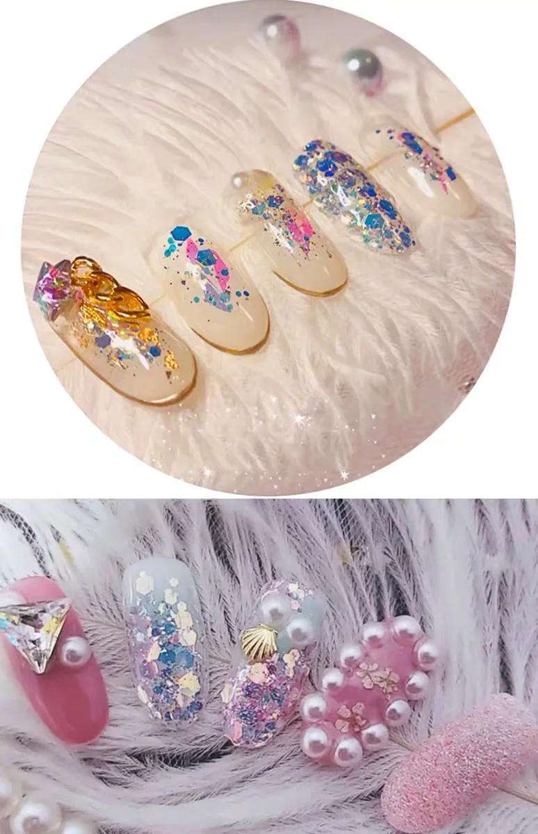 1 набор блестящий порошок для дизайна ногтей | Красота и здоровье