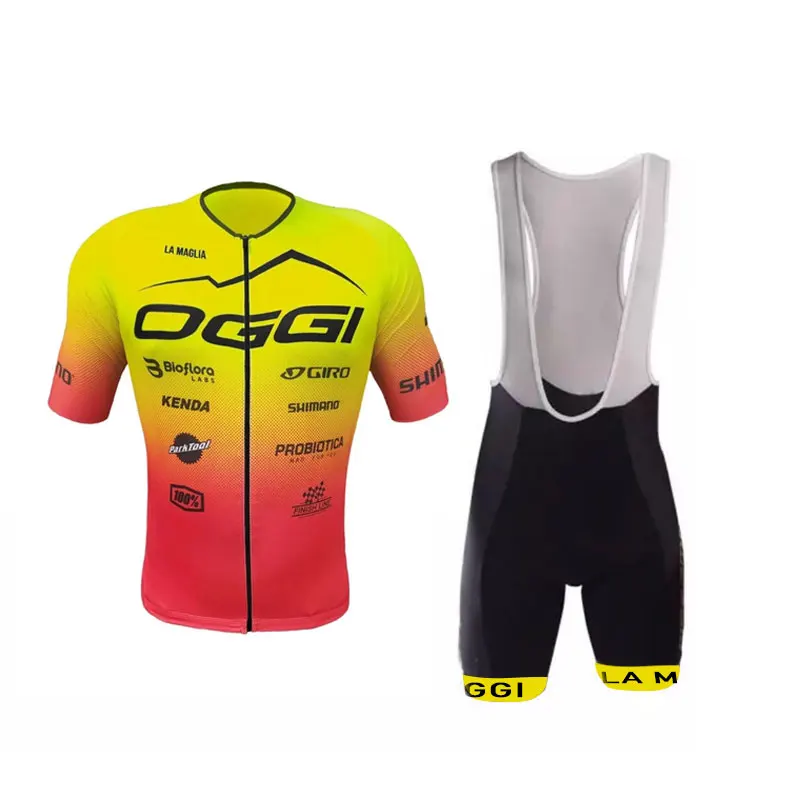

OGGI-Cycling Jersey for Men, Bike Shirt, Short Sleeve, MTB Quick-Drying Printed, Breathable Top, Mallot Ciclismo, Racing