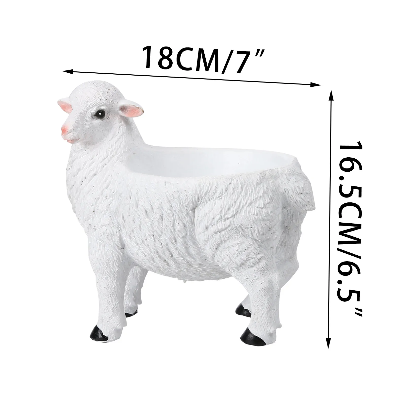 

Sheep Garden Bird Feeder two in One Feeder Resin Animal Horse Sculpture Bird Feeder Garden Outdoor Decoration Lawn Resin Decorat