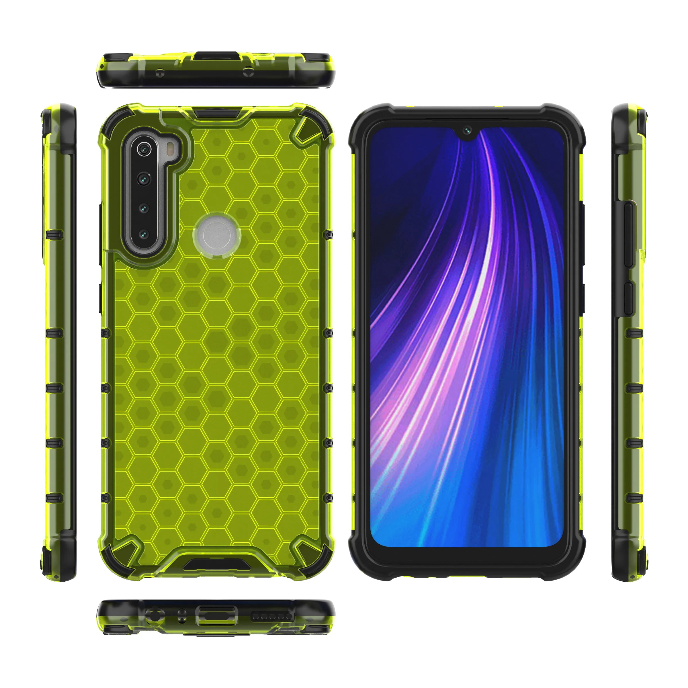 

Honeycomb Heavy Duty Shockproof Armor Case For Redmi note5 6 7 note8 8pro 8T note9 9s 9promax Clear Hard Phone Cover