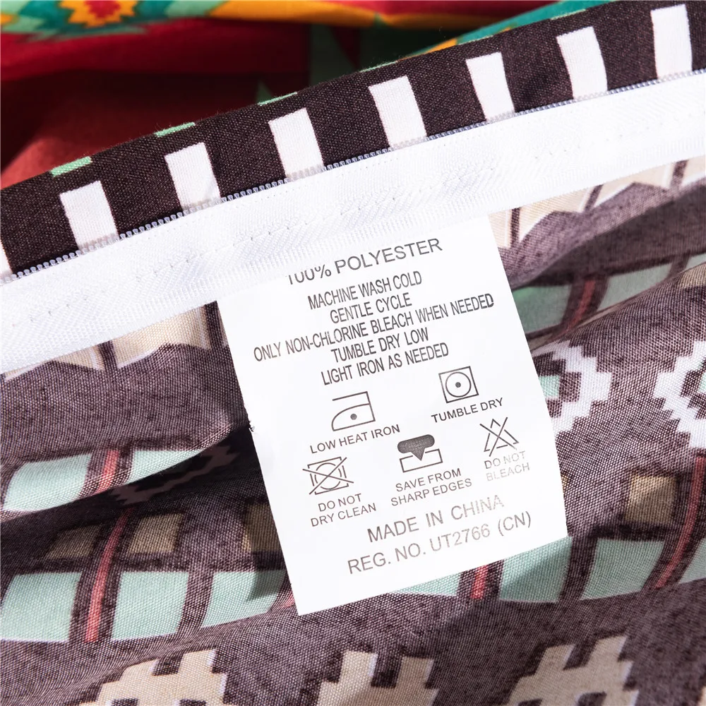 Комплект постельного белья красный в богемном стиле | Дом и сад