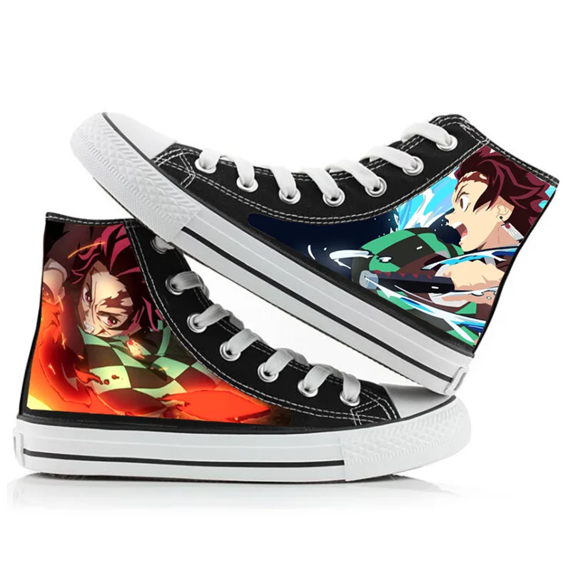 

Anime Kimetsu no Yaiba Shoes Demon Slayer Tanjirou Kamado Nezuko Canvas Sneakers Fashion Shoes