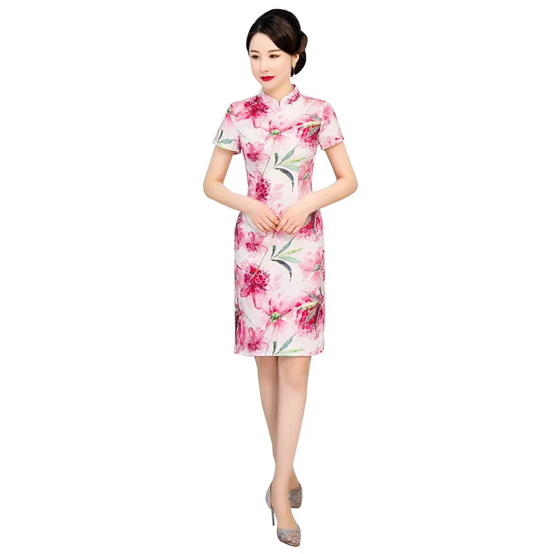 Весна лето 2020 Новое высококачественное модное шелковое платье с круглым