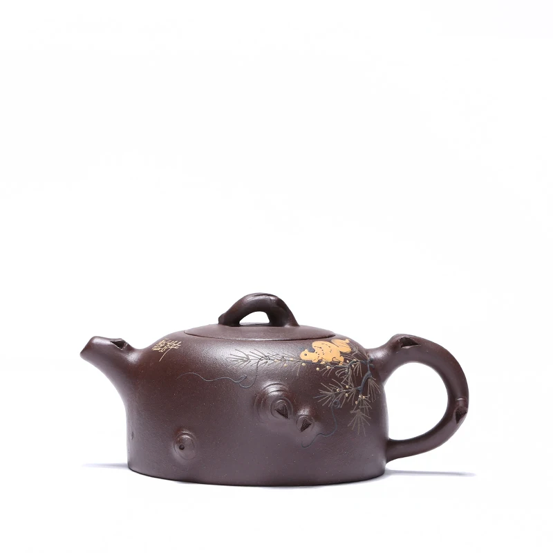 

Yixing recommended undressed ore purple clay mud painting pine needle manual capacity of 220 ml