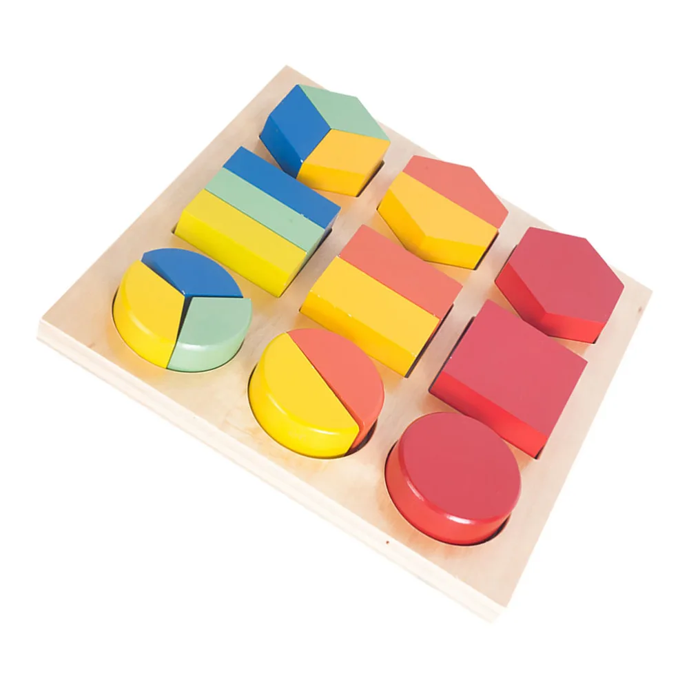 

1 Set Durable Geometry Panel Kids Early Education Wood Jigsaw Puzzle Set