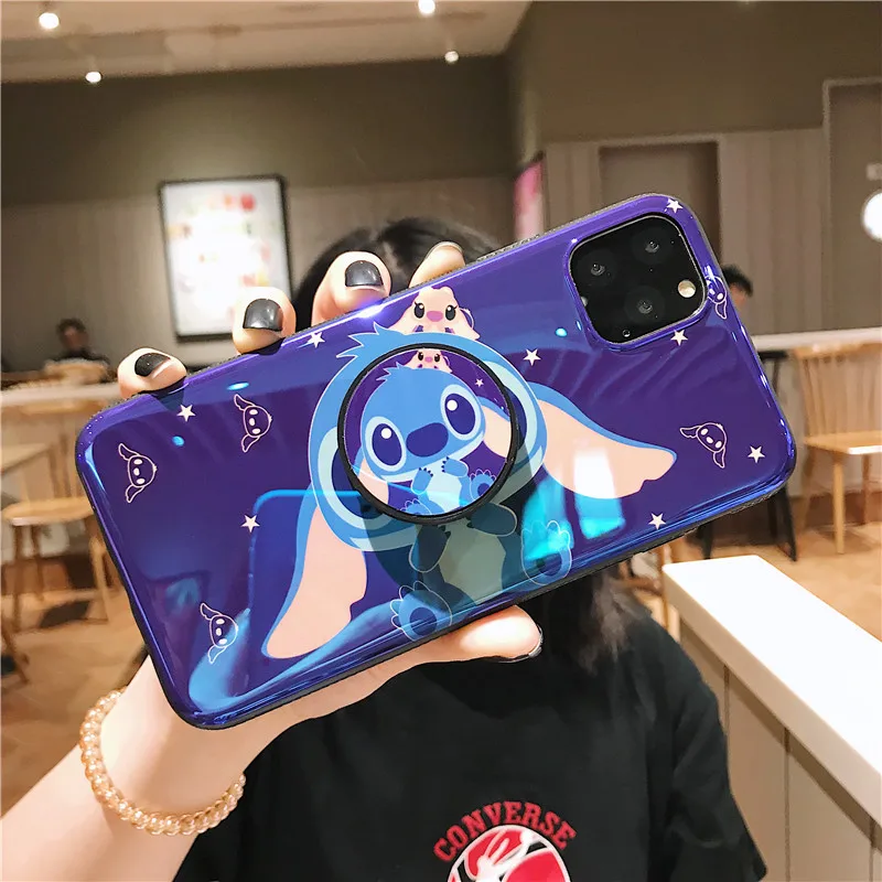 Чехол для iphone XS max Cute Stitch Cookie чехол 11 pro 8plus 8 X XR 6 6s p 7 7P Blue ray мягкая оболочка +