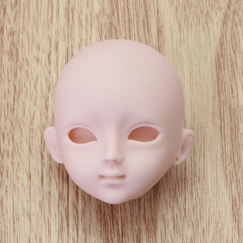 

1 Pieces Doll Head for 30cm Doll Accessories No Makeup Practice Makeup Toy for Children White Skin