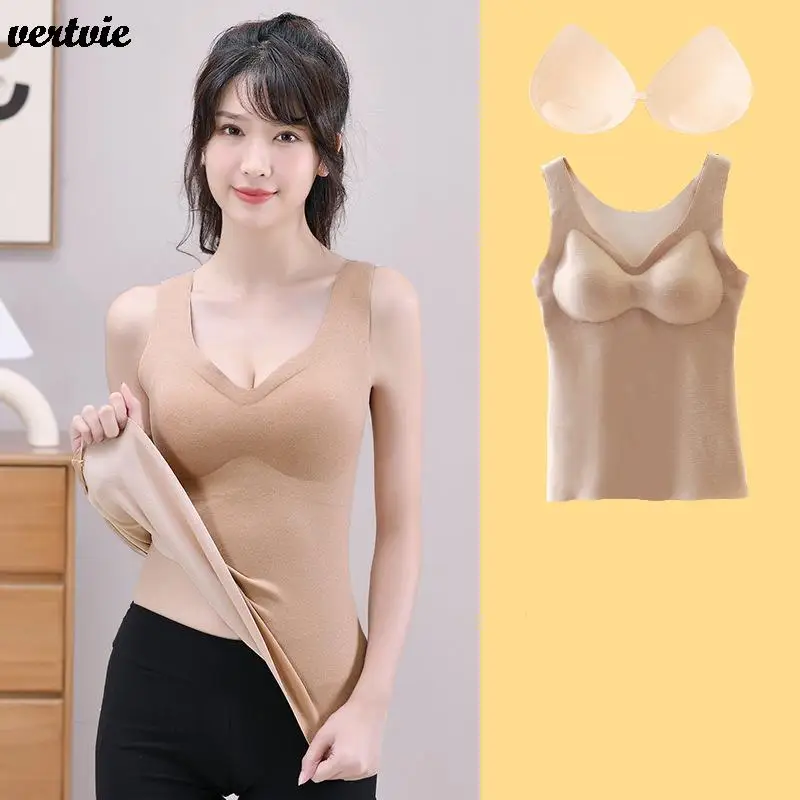 

Plus Velvet Crop Top Fitness Seamless Padded Women Bra Autumn Winter Ladies Warm Sports Bra Female Plus Size Thermal Underwear