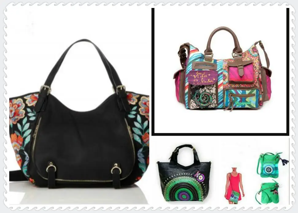 2021 оптовая продажа в Испании. LaugiseD Для женщин сумка этническом стиле с вышивкой