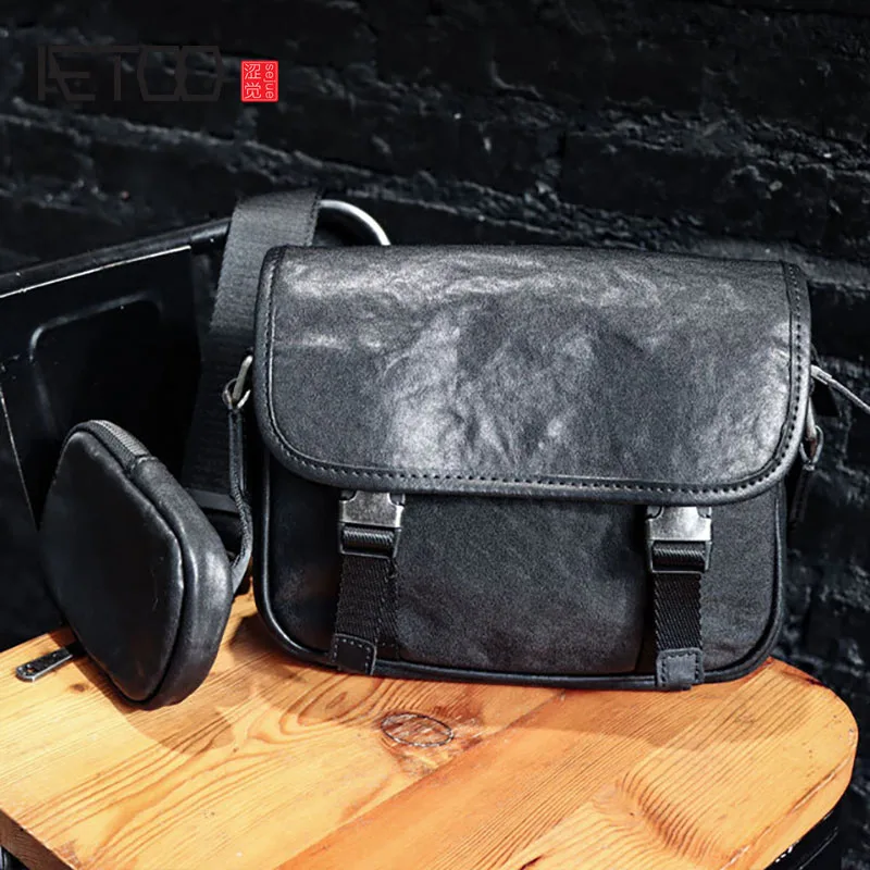 AETOO сумки из воловьей кожи растительного дубления Наплечные первого слоя ретро