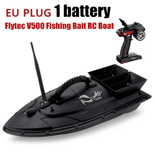 EU 1battery Flytec V500 Радиоуправляемая лодка для прикормки рыбы, дистанция до 500 м - Цвет: EU 1battery