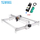 Лазерный гравер с ЧПУ 6550, 20 Вт, PMW, TTL контроль, гравировальный станок, резьба по металлу, резка МДФ, деревообрабатывающий станок, Рабочая площадь 65*50 см