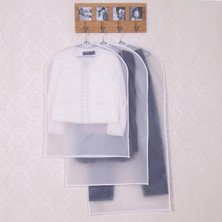 

Zipper Suit Cover Overcoat xi zhuang zhao Clothes Storage Bag Garment Suit Bag Thick PEVA Transparent Clothing Dust Cover