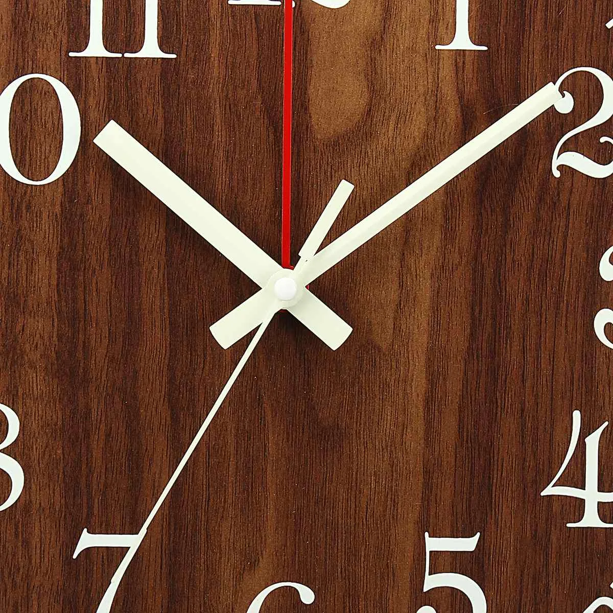 

12 Inch Luminous Wall Clock Wood Silent light in dark night Nordic Fashion Wall Clock Non Ticking Clock With Night Light