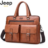 JEEP BULUO Briefcase Bags For Men Business Fashion Office Work Handbags Famous Brand New Design Mens Briefcase Laptop Bag