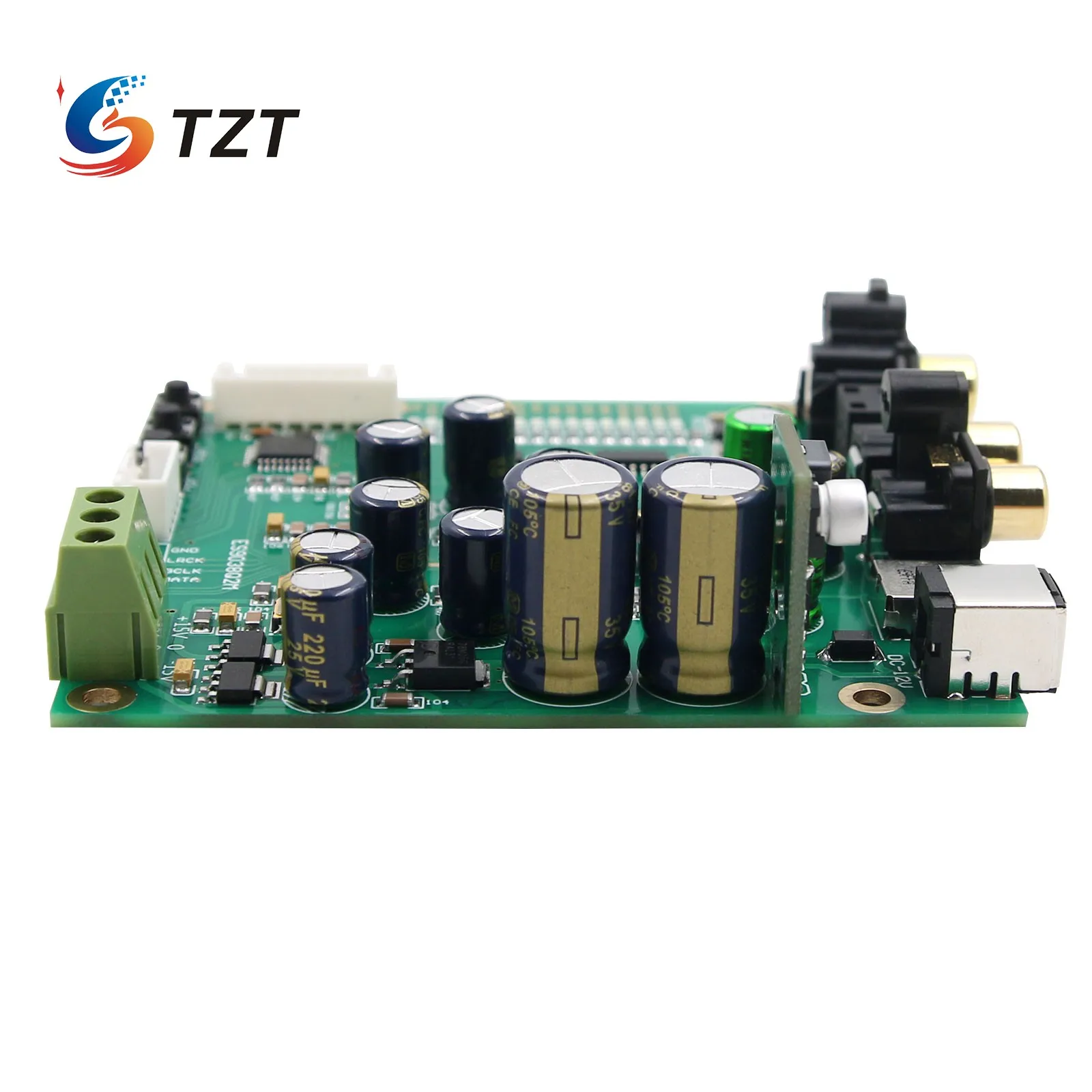 TZT ES9038Q2M DAC Стандартная плата поддержка для IIS DSD оптоволоконного коаксиального