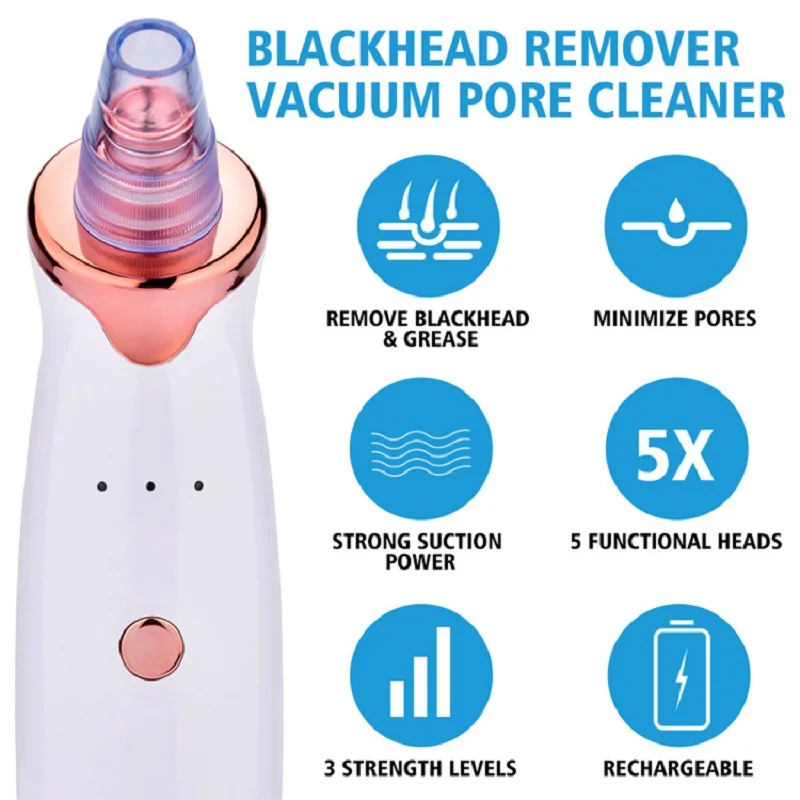 Facial care Blackhead Remover Skin Care Pore Vacuum Acne Pimple Removal Suction Tool Diamond Dermabrasion Machine | Красота и