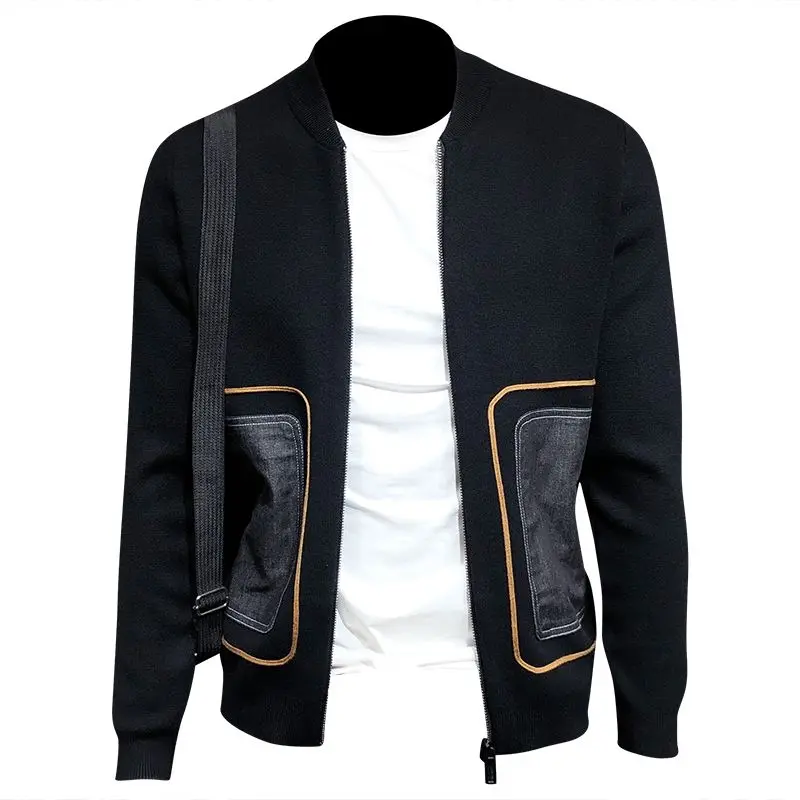 

Autumn men's sweater 2020 new jacket men's knitted cardigan outer wear zipper Korean style trendy sweater men