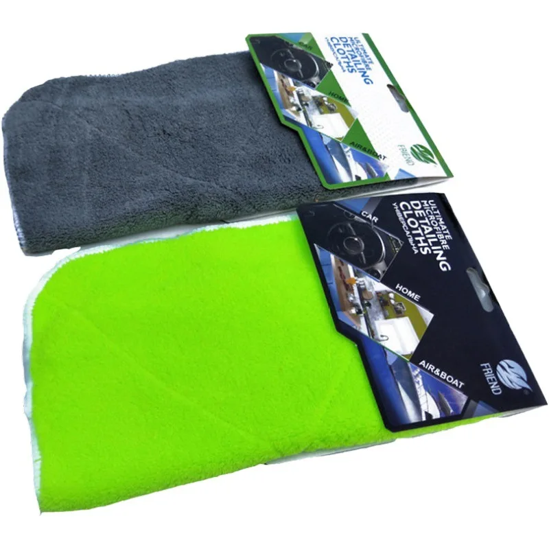 

Double-sided Layer 25*25 Coral Fleece Car Cleaning Towel Thickened Absorbent Non-linting Clean Car Washing Towel