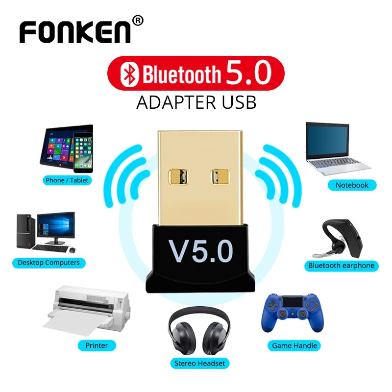 USB Bluetooth адаптер FONKEN для ПК Ps4 планшета наушников|Переходники и адаптеры| |