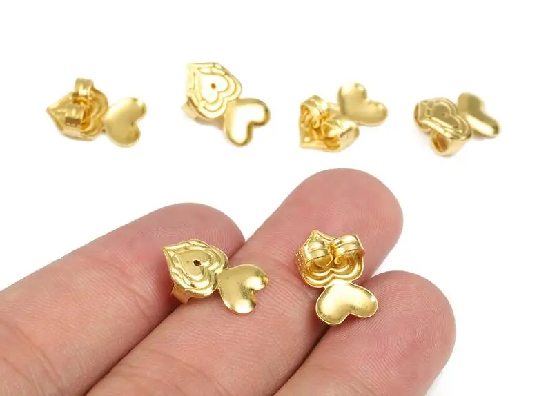 

Brass Heart Earring Backs - Raw Brass Butterfly Backs - 24PCS/LOT - Post Nuts - Ear Wire Back - 15.11x9.61x4.78mm - PP2727