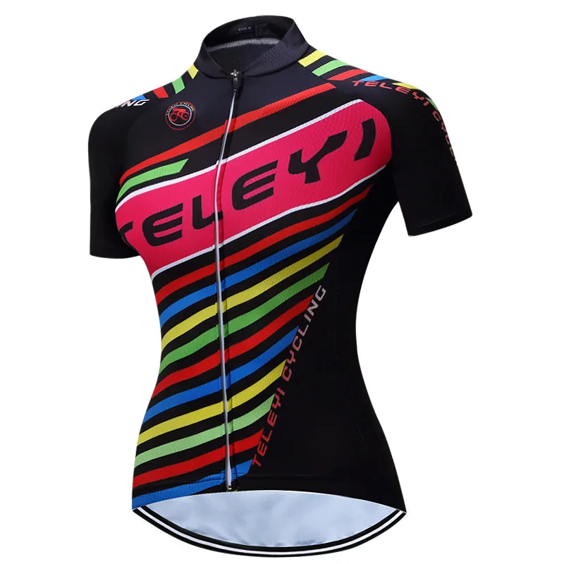 

TELEYI Summer Cycling Jersey Set Women Pro Team Bicycle Cycling Clothing Mountain Bike Uniform Wear Racing Bicycle Clothes