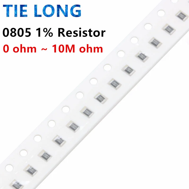 100 шт. 0805 резистор SMD точность 1% 0 Ом ~ 10 м 1K 2 K 10K 100K 1 150 220 330 1R 10R 100R 150R 220R 330R |