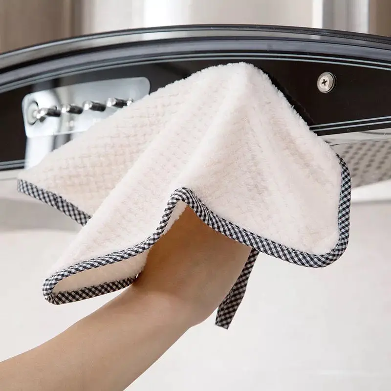 5Pcs/set Super Absorbent Microfiber Cleaning Cloth Kitchen Dish Towel Household Scouring Pad Rags E0997 | Дом и сад
