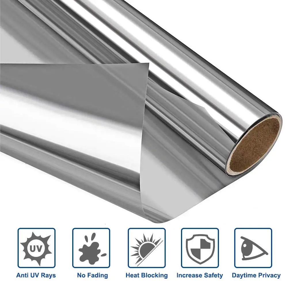 70 см x 7 м тепла оконная пленка комплект для защиты от УФ оттенок Светоотражающая