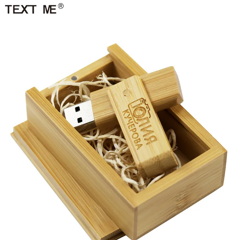 TEXT ME Бесплатная печать персональный логотип + коробка 4 цвета деревянная