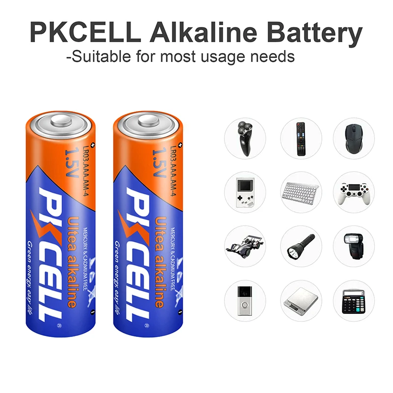 48 шт. щелочная батарея PKCELL AAA LR03 1 5 в 3A E92 AM4 MN2400 Щелочная сухая Улучшенная UM4 SUM4 LR3 HP16