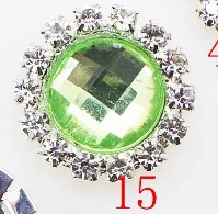15 YWXINXI Лидер продаж 10 шт./лот 18 мм Diy Стразы Аксессуары для ювелирных изделий ручной работы новые модные блестящие Кабошон Установка поставки - Цвет: 15
