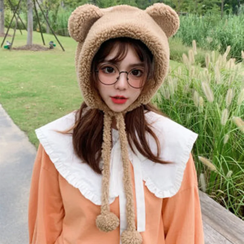 Новинка 2021 зимняя шапка с милым мультяшным принтом плюшевая фото реквизит теплый