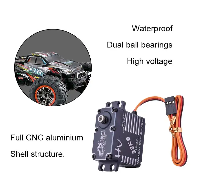 JX Servo BLS-HV7132MG 32 кг 7,4 В 0.07sec высокая скорость точность стали шестерни ЧПУ цифровой бесщеточный для RC автомобиль робот самолет Дрон