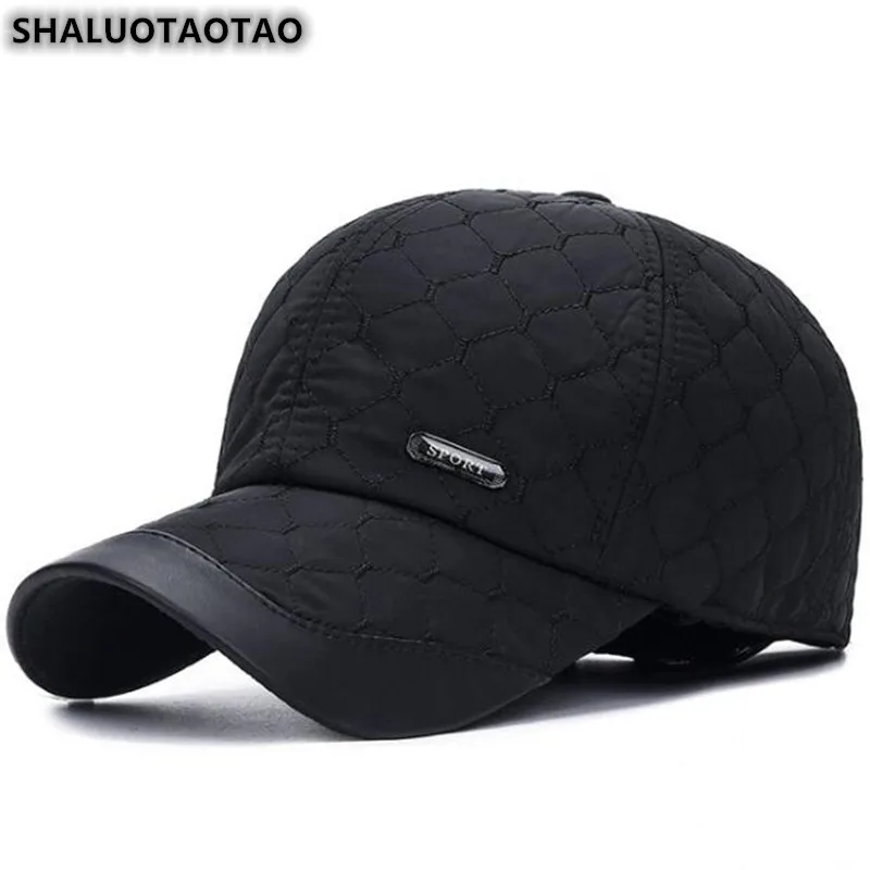 Мужская кепка SHALUOTAOTAO Снэпбэк Кепка зимняя новая термозащитная бейсболка с ушами