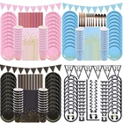 12-20 гостей детский день рождения украшение Бумага салфетка под тарелку кружку одноразовая посуда набор свадьба детский душ фестиваль праздвечерние атрибуты